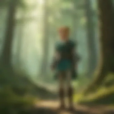 Whimsical artwork showcasing the Kokiri Forest and Link's journey