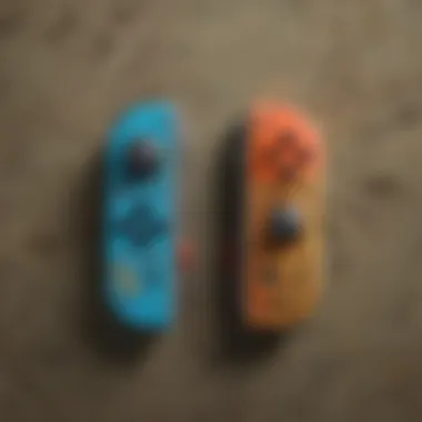 Zelda Joy-Cons displayed alongside the Nintendo Switch console