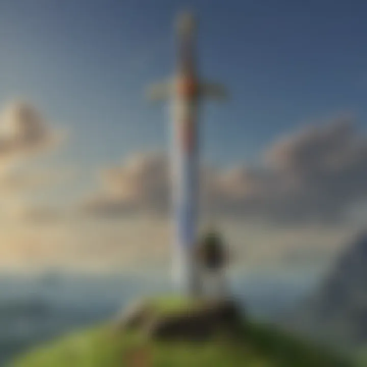 The Master Sword resting in its pedestal