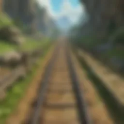 A captivating landscape from Spirit Tracks showcasing the game's unique environment.