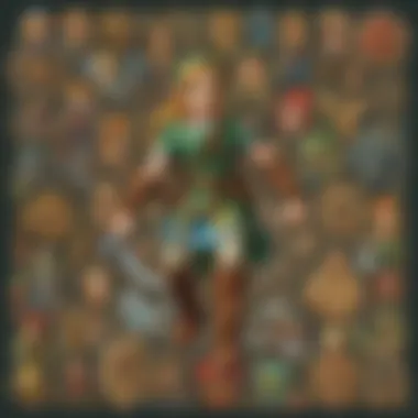 Colorful assortment of Zelda-themed stickers