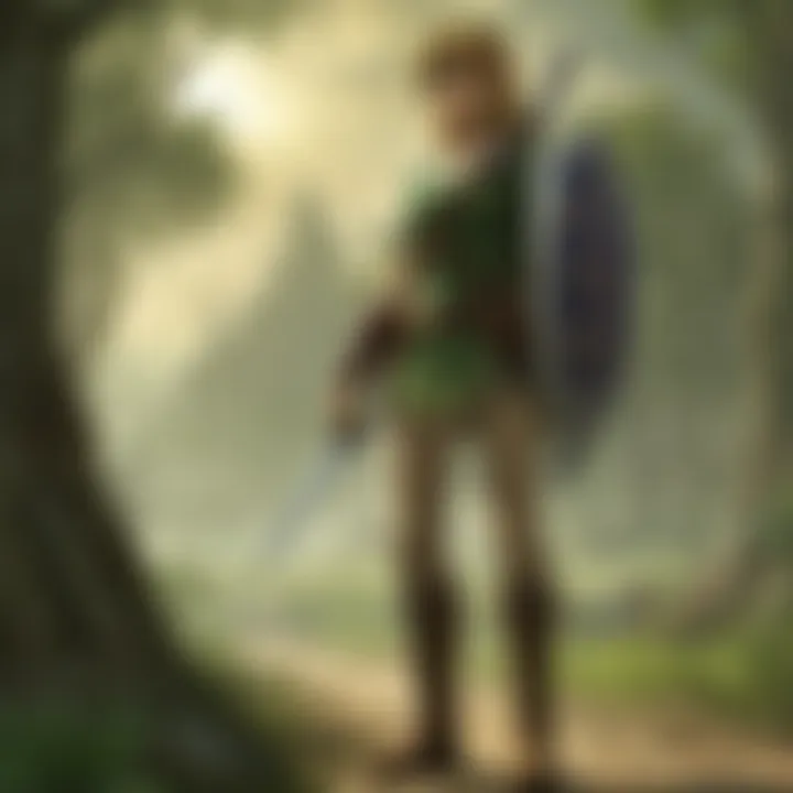 The protagonist Link in a pivotal moment of his journey