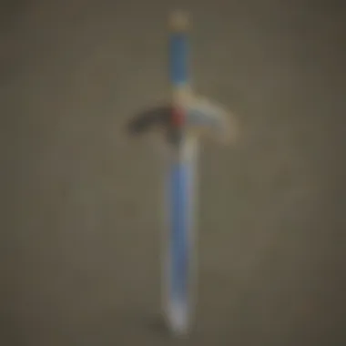The Legendary Master Sword A close-up of the master sword embedded in stone