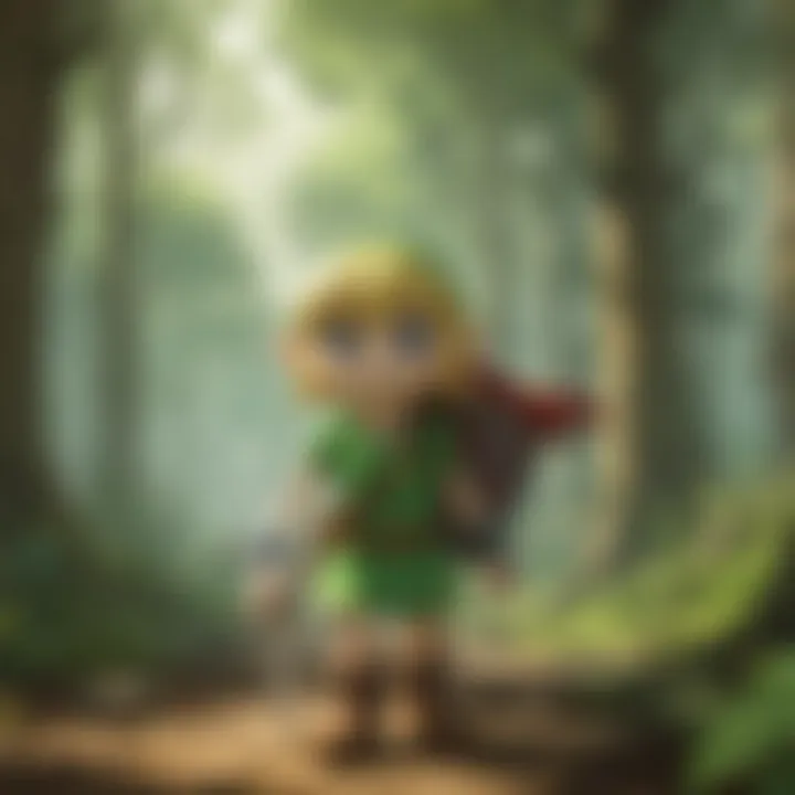 Enchanting forest setting with Link and Makar in 'Zelda: The Wind Waker'