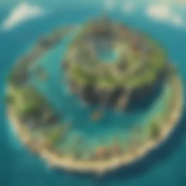 Breathtaking aerial view of the Great Sea in 'Zelda: The Wind Waker'